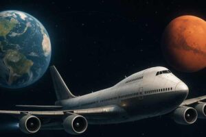 Interplanetary Travel with commercial aircraft